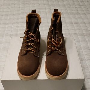 New Mens Dayton Moto Leather Brown Rough Out Boots Discontinued